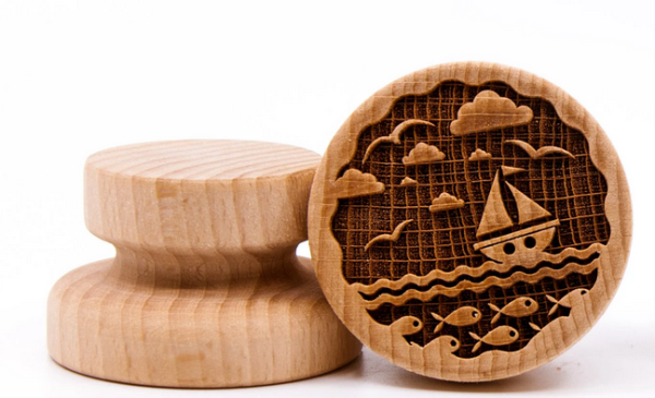 Holzstempfel tief graviert, Marine